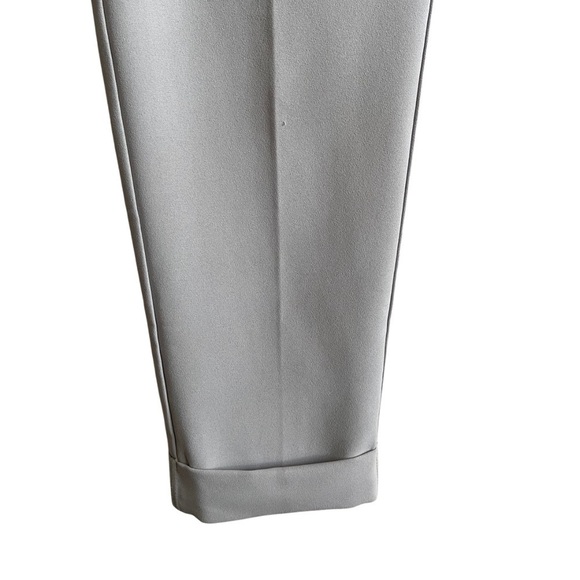 Joie Women’s Light Grey Ankle Casual Pants Size 10 Mid Rise Pleated Cuffed Hem - Picture 6 of 15